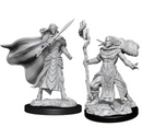 D&D Unpainted Minis: Elf Fighter & Elf Cleric MTG - Wave 02