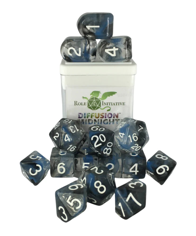 Dice Set (15) - Diffusion Midnight - arch'd4