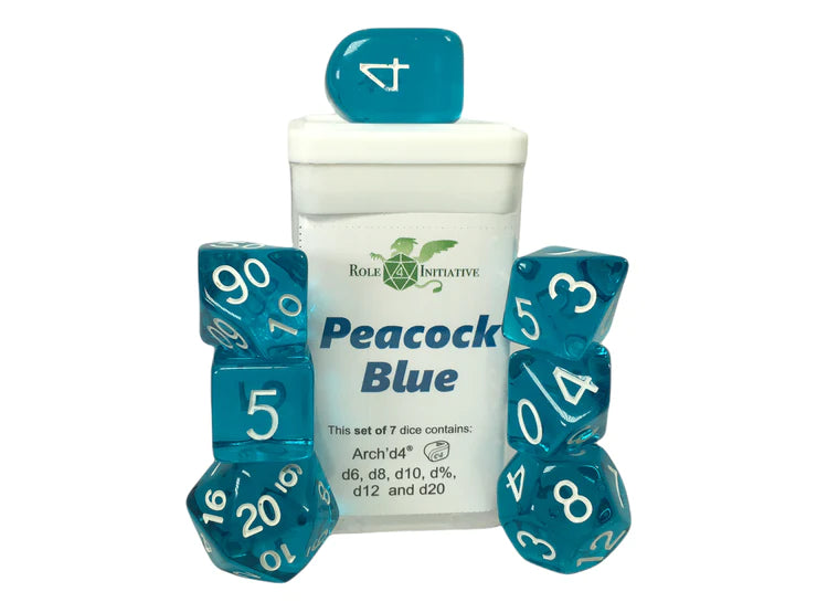 Dice Set (7) - Peacock Blue - arch'd4