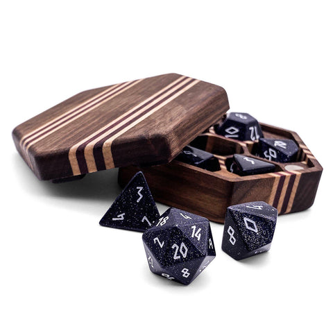 Gemstone Dice 7 Piece Set WS - Blue Sandstone
