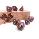 Gemstone Dice 7 Piece Set WS - Red Sesame Jasper
