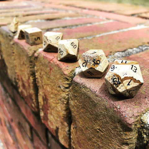 Gemstone Dice 7 Piece Set WS - Picture Jasper
