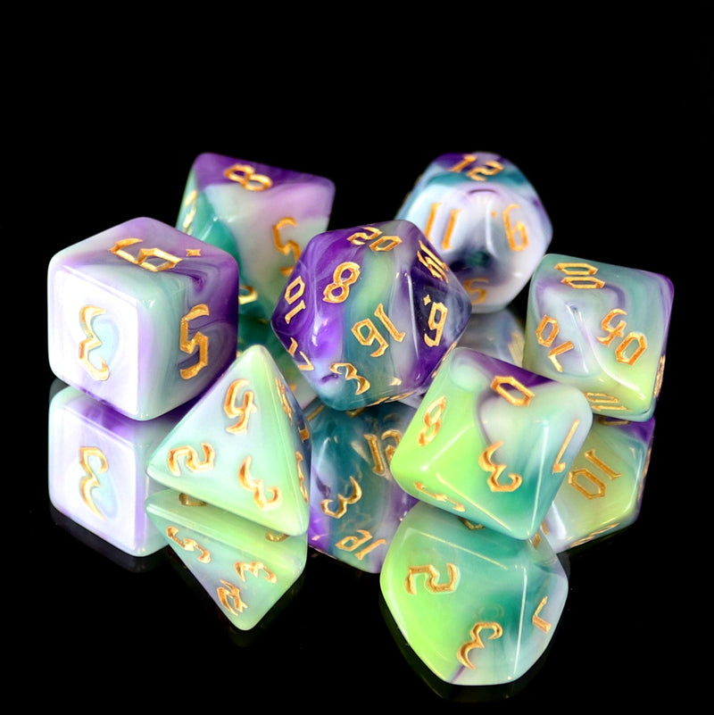 RPG Dice Set (7) - Siberian Iris