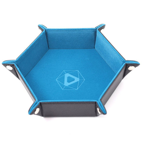 Picture of the Dice: Folding Dice Tray: Teal Hex
