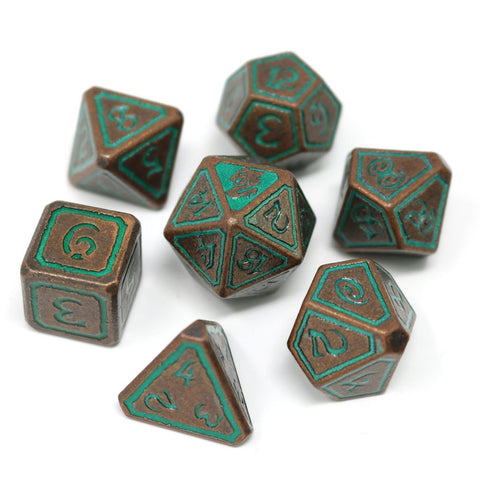 Metal RPG Dice Set (7) - Unearthed Sage