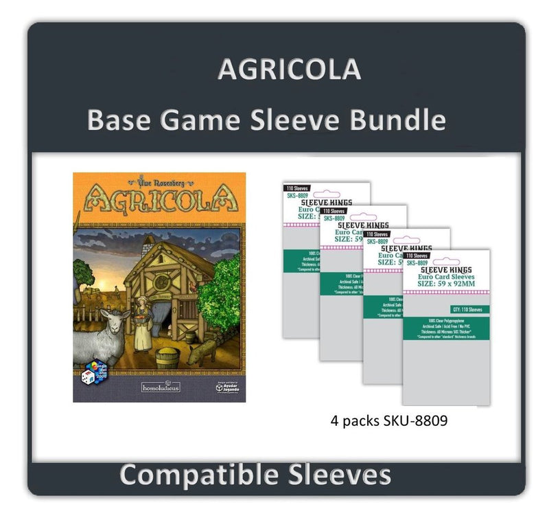 Agricola Base Game Compatible Sleeve Bundle