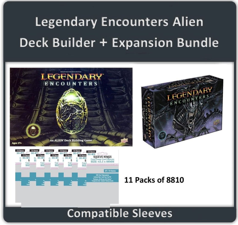 "Legendary Encounters: Alien Deck Building Game + Expansion" Compatible Sleeve Bundle