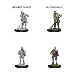 Picture of the Miniature: Towns People (Farmer/Aristocrat) - Wizkids Unpainted Deep Cuts