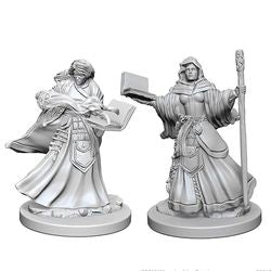 Picture of the Miniature: Human Wizard (Female) (3) - Wizkids Unpainted Deep Cuts