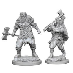 Picture of the Miniature: Human Barbarian (Male) (3) - Wizkids Unpainted Deep Cuts