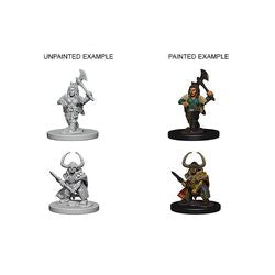 Picture of the Miniature: Dwarf Barbarian (Female) - Wizkids Unpainted Deep Cuts