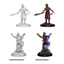 Picture of the Miniature: Tiefling Warlock. (Male) - Wizkids Unpainted Deep Cuts