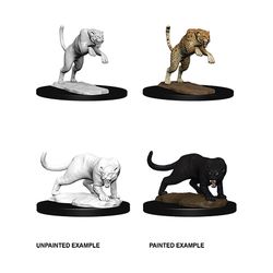 Picture of the Miniature: Panther & Leopard - Wizkids Unpainted Deep Cuts