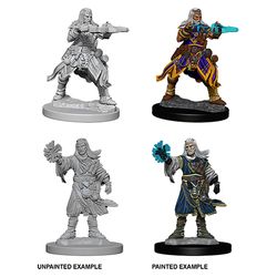 Picture of the Miniature: Human Wizard (Male) - Wizkids Unpainted Deep Cuts
