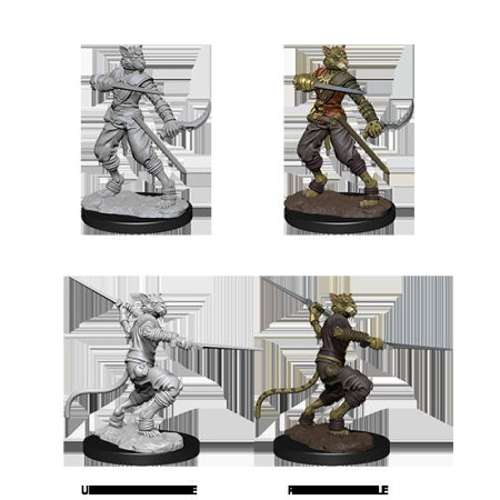 Picture of the Miniature: Tabaxi Rogue (Male) - Wizkids Unpainted Deep Cuts