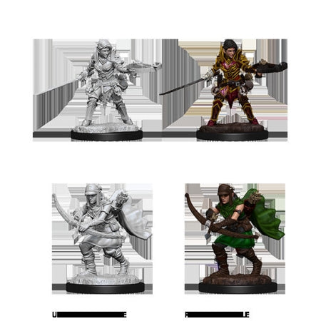 Picture of the Miniature: Half-Elf Ranger (Female) - Wizkids Unpainted Deep Cuts