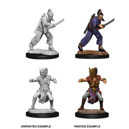 Picture of the Miniature: Human Monk (Male) (2) - Wizkids Unpainted Deep Cuts