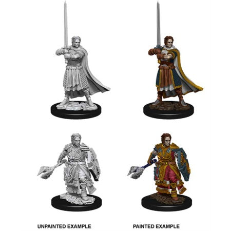 Picture of the Miniature: Human Cleric (Male) (2) - Wizkids Unpainted Deep Cuts