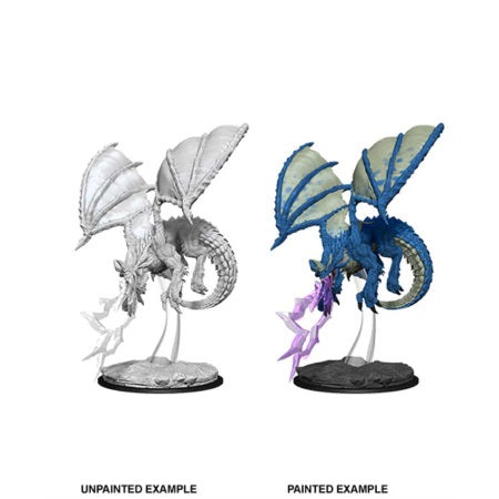 Picture of the Miniature: Dragon, Young Blue Dragon - Wizkids Unpainted Deep Cuts