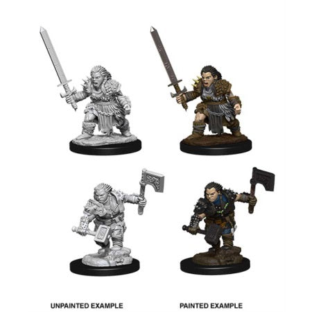 Picture of the Miniature: Dwarf Barbarian (Female) (2) - Wizkids Unpainted Deep Cuts
