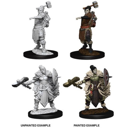 Picture of the Miniature: Half-Orc Barbarian (Female) - Wizkids Unpainted Deep Cuts