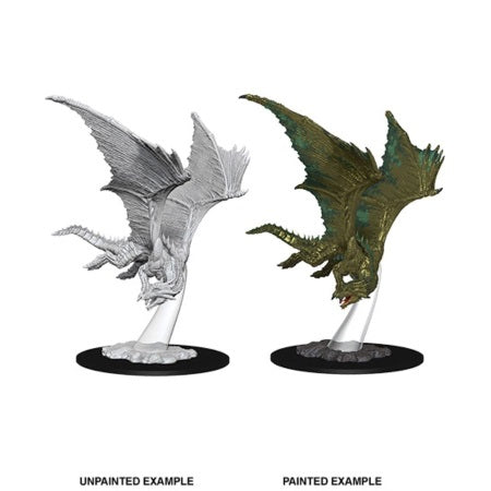 Picture of the Miniature: Dragon, Young Bronze Dragon - Wizkids Unpainted Deep Cuts