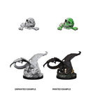 Picture of the Miniature: Dragon, Black Dragon Wyrmling - Wizkids Unpainted Deep Cuts