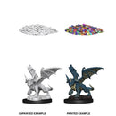 Picture of the Miniature: Dragon, Blue Dragon Wyrmling - Wizkids Unpainted Deep Cuts