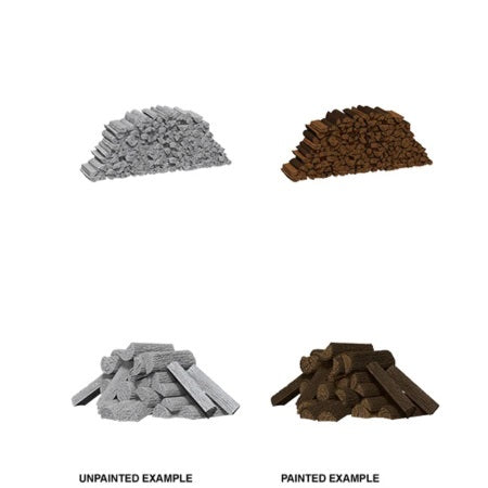 Picture of the Miniature: Piles Of Wood - Wizkids Unpainted Deep Cuts
