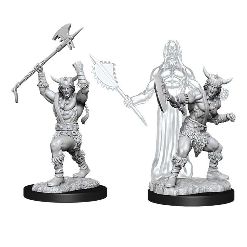Picture of the Miniature: Human Barbarian (Male) (2) - Wizkids Unpainted Deep Cuts
