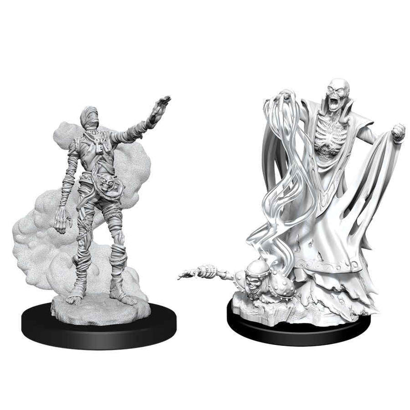 Picture of the Miniature: Lich & Mummy Lord - Wizkids Unpainted Deep Cuts