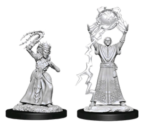 Drow Mage and Drow Priestess