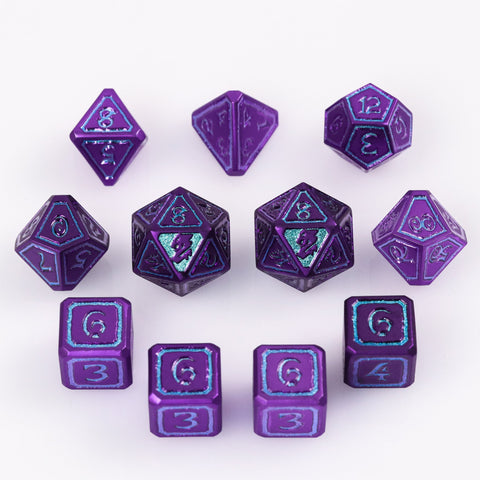 Metal RPG Dice Set (11) - Mages Guild Conjuration