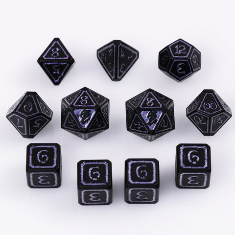 Metal RPG Dice Set (11) - Mages Guild Necromancy