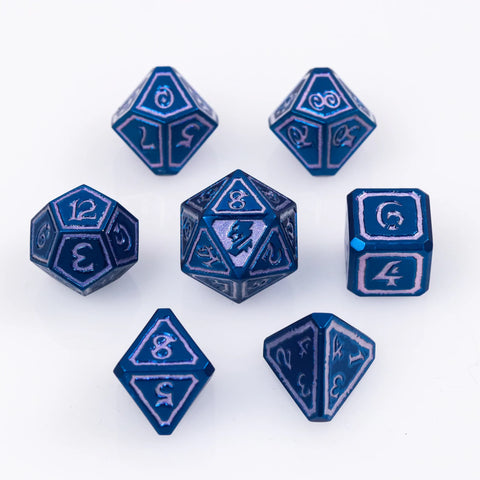 Metal RPG Dice Set (7) - Mages Guild Illusion
