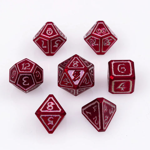 Metal RPG Dice Set (7) - Mages Guild Evocation