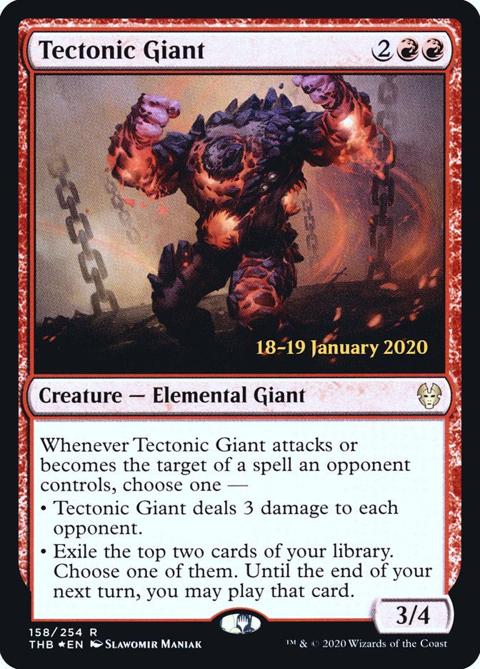 Tectonic Giant [Theros Beyond Death Prerelease Promos]