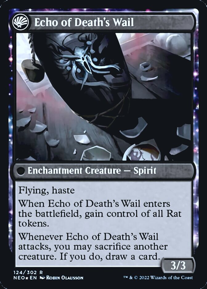 Tribute to Horobi // Echo of Death's Wail [Kamigawa: Neon Dynasty Prerelease Promos]