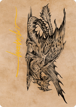 Ancient Brass Dragon Art Card (49) (Gold-Stamped Signature) [Commander Legends: Battle for Baldur's Gate Art Series]