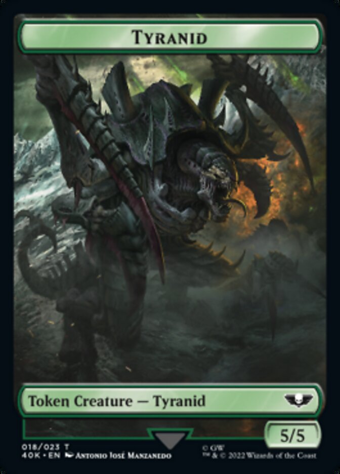 Tyranid (017) // Tyranid (018) Double-Sided Token (Surge Foil) [Warhammer 40,000 Tokens]