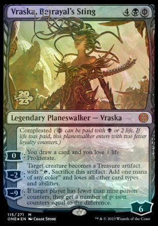 Vraska, Betrayal's Sting [Phyrexia: All Will Be One Prerelease Promos]