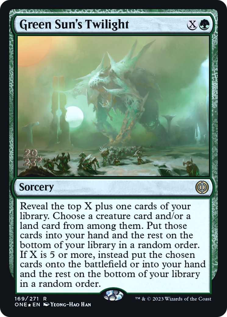 Green Sun's Twilight [Phyrexia: All Will Be One Prerelease Promos]