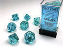 RPG Dice Set (7) - Translucent Teal/White
