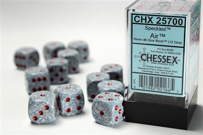 16mm D6 Dice Block (12) - Speckled Air (CHX25700)