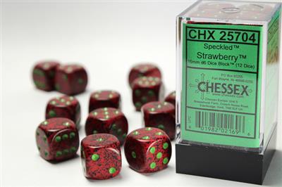 16mm D6 Dice Block (12) - Speckled Strawberry (CHX25704)