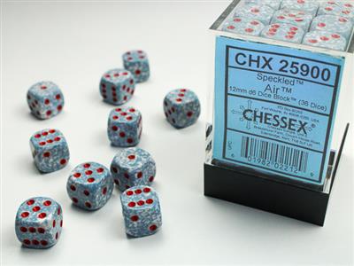12mm D6 Dice Block (36) - Speckled Air