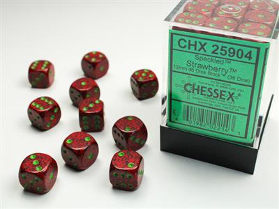 12mm D6 Dice Block (36) - Speckled Strawberry (CHX25904)