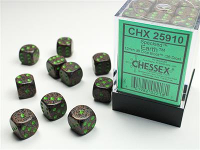 12mm D6 Dice Block (36) - Speckled Earth (CHX25910)