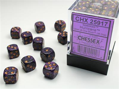 12mm D6 Dice Block (36) - Speckled Hurricane