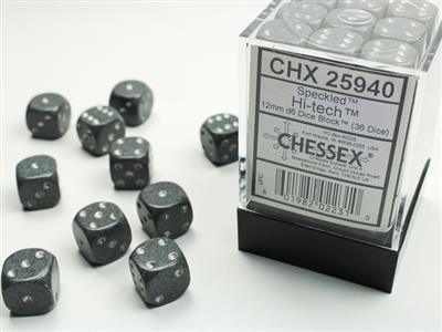 12mm D6 Dice Block (36) - Speckled Hi-Tech (CHX25940)